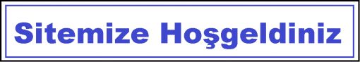 Web sitemize hosgeldiniz